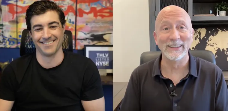 Brad Roth and Keith Fitz-Gerald smile while talking