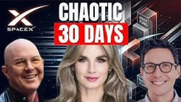 Buckle Up: 30 Days of SpaceX Volatility Incoming! Click Beta cover featuring pictures of Dave Nadig, Cameron Dawson, and Matt Zeigler
