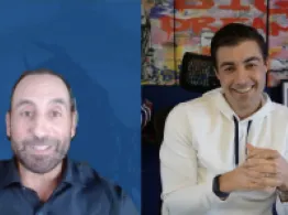 Raymond Micaletti and Brad Roth enjoy a laugh