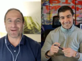 Paul Marino and Brad Roth share a laugh