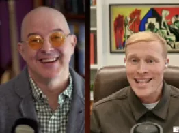 Matt Middleton and Dave Nadig laugh together