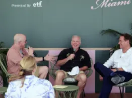 Ben Hunt, Dave Nadig, and Mike Green all laugh together at ETF Beach House at Future Proof Citywide