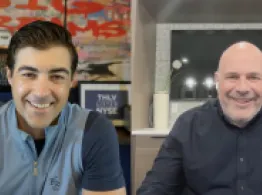 Bill Birmingham and Brad Roth laugh together