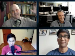 Dave Nadig, Eric Balchunas, Tony Dong, and Sumit Roy share a laugh on ETF Zoo
